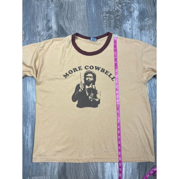 Vintage SNL Saturday Night Live More Cowbell T-Shirt Large Ringer Tee Brown - Picture 6 of 7